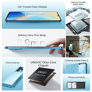 Oukitel C51 6.8-inch 5150mAh Battery 8.9mm Ultra-thin Body SmartPhone(18GB+128GB) OUKITEL