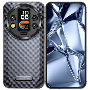 Oukitel WP200 Pro gray modular 5G rugged phone with detachable earphone, 6.7-inch display, 8800mAh battery, Android 15, 24GB RAM and 1TB storage with NFC