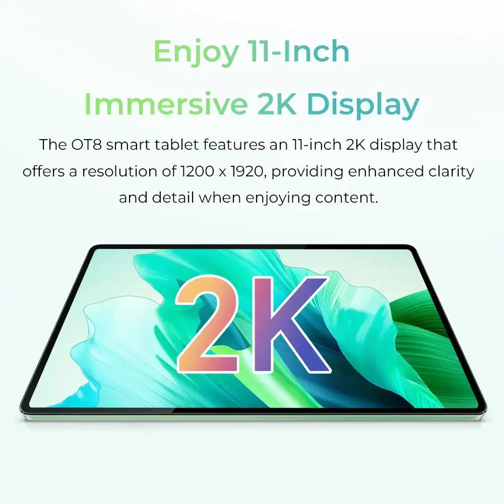 Oukitel OT8 SmartTablet 11-inch 2K Display TÜV SÜD Certified 8800mAh Battery Android 14(30GB+256GB) OUKITEL