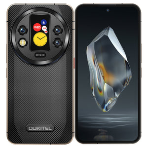 Oukitel WP200 Pro black modular 5G rugged smartphone with detachable earphone, 6.7-inch screen, 8800mAh big battery, Android 15, 24GB RAM and 1TB storage with NFC