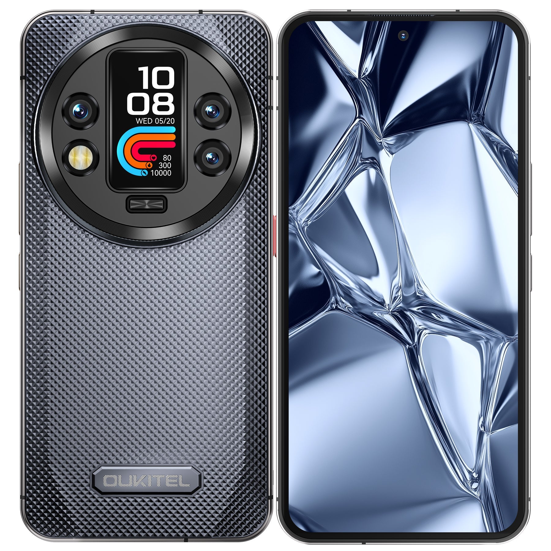 Oukitel WP200 Pro gray modular 5G rugged phone with detachable earphone, 6.7-inch display, 8800mAh battery, Android 15, 24GB RAM and 1TB storage with NFC