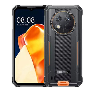 Oukitel WP28S 4G rugged phone in orange with 6.52-inch display, 10600mAh big battery, 13MP camera, 16GB RAM, 128GB storage with NFC, Android 14